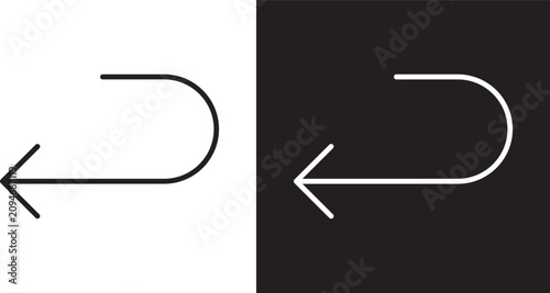 Tableau sur toile Send back icon