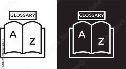 Tableau sur toile Glossary icon