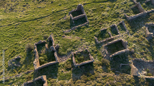 Aerial view of the abandone...