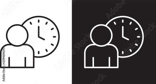 Tableau sur toile Office hours icon