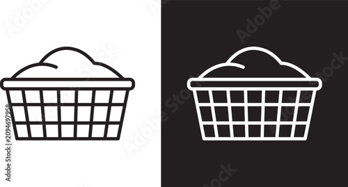 Cuadro en lienzo Laundry hamper icon