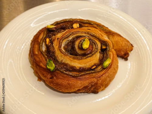 Foto close shot to pain aux pistachio