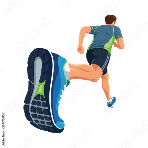 Male Runner Training for Fitness and Endurance Performance with Dynamic Perspective