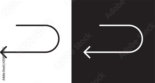 Tableau sur toile Send back icon