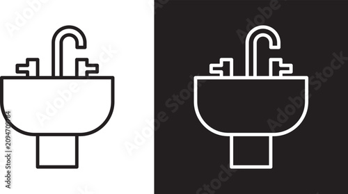 Tableau sur toile Washstand icon