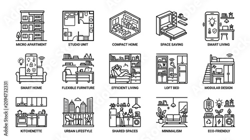 Foto Compact Living Solutions: Micro Apartment, Studio, Smart Home & Efficient Design