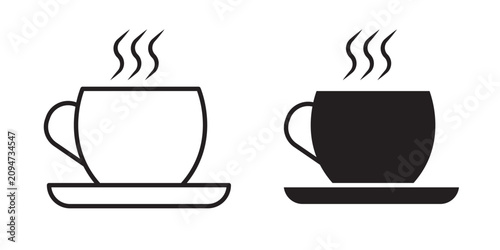 Hot coffee cup icon