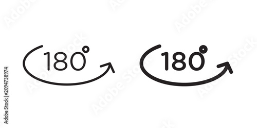 180 degrees icon
