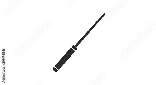 Schilderij op canvas Minimalist electronic stylus pen icon for digital tablets.