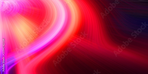Konstfotografi Glowing abstract background with vibrant red and pink light streaks swirling in circular motion creating intense energy effect