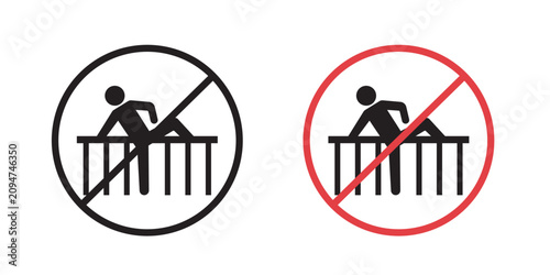 Do not climb sign