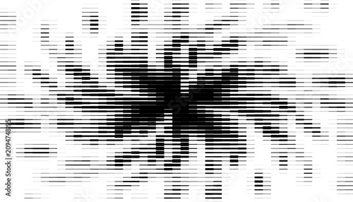 Foto Black and white abstract glitch pattern with spin effect for sporty and modern background element