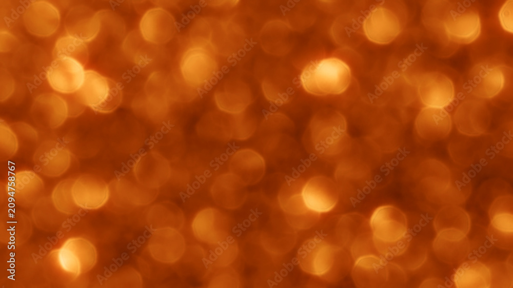 Fototapeta premium Golden brown orange yellow bokeh background. New Year, Christmas and all celebration background concept.