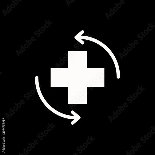 Konstfotografi plus, refresh, reload, update, sync, rotate, arrow, circle, loop, cycle, icon, v