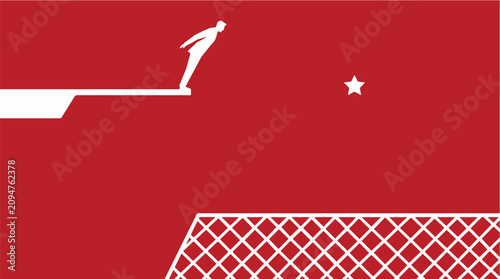 Fotografie Moral Hazard Concept with Safety Net Encouraging Risky Financial Decisions — Min