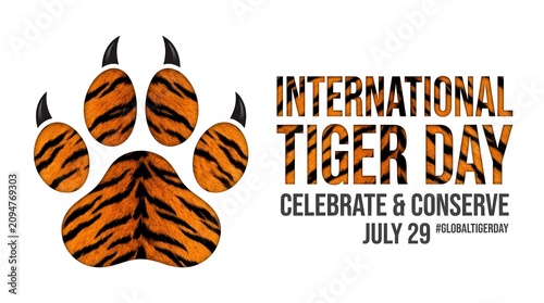 International tiger day july 29 awareness poster