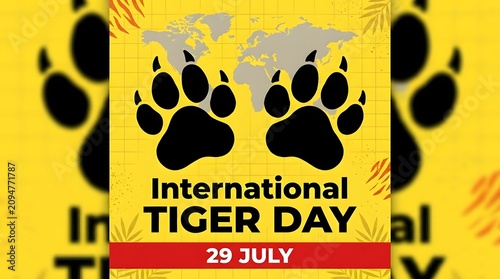 International tiger day awareness poster design