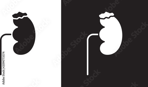 Tableau sur toile Kidney disease icon