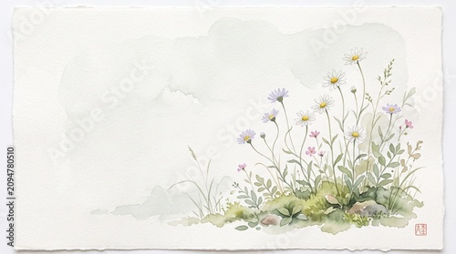 watercolor flowers, floral illustration, wildflowers, botanical art