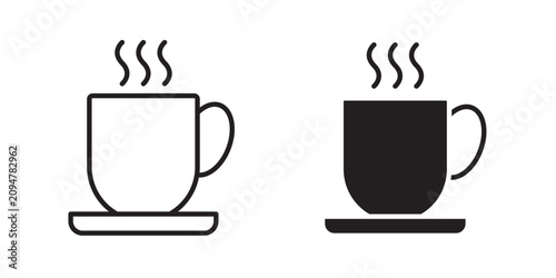 Hot coffee cup icon
