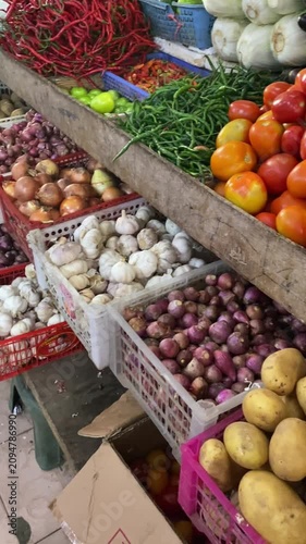 fruits and vegetables at the market