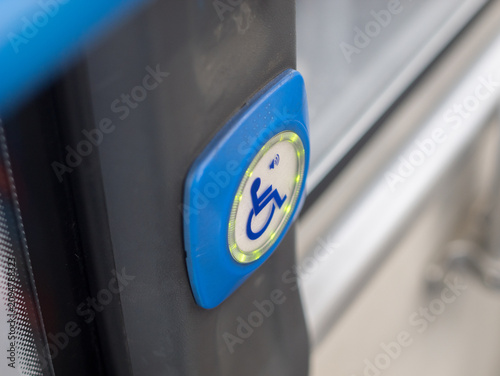 Accessible Bus Door Button for Disabled Passengers