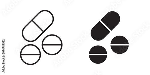 Bild auf Leinwand Medicine pills icon