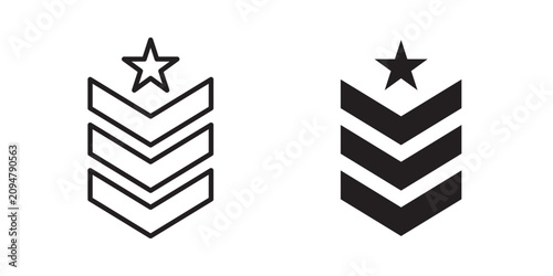 Military rank badge icon