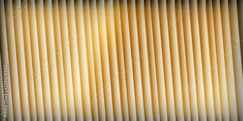 Fotografie Three dimensional abstract background with vertical golden slanted panels creating rhythmic shadows and elegant depth structure