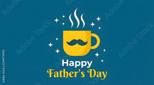 Mustache coffee mug fathers day graphic art
