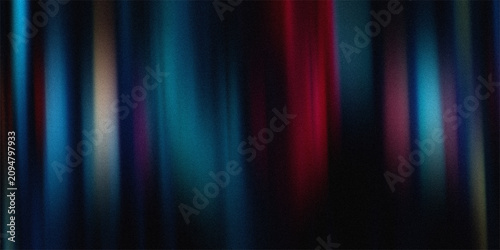Vertical light streaks in blue red and purple forming blurred aurora borealis effect on dark background for creative visual art.