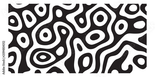 фотографія Abstract black and white liquid flowing organic pattern background design