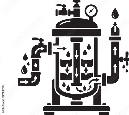 Photos Biogas Plant Silhouette Icon