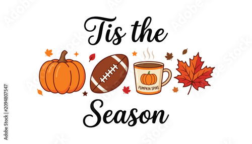 Tis the season for a spooky hellloween with pumpkin spice and football