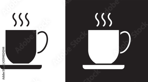 Hot coffee cup icon