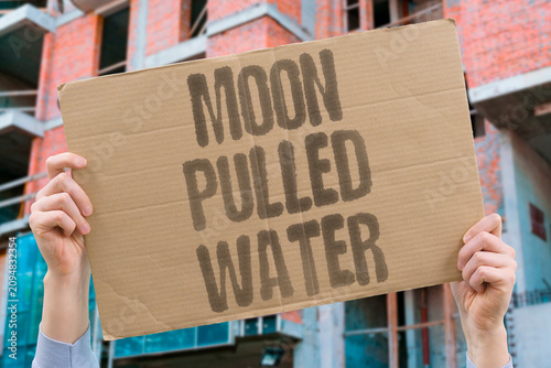 Tableau sur toile "Moon Pulled Water" Gravity caused the ocean bulge