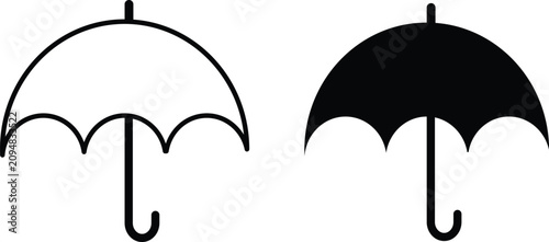 Konstfotografi Umbrella icon set