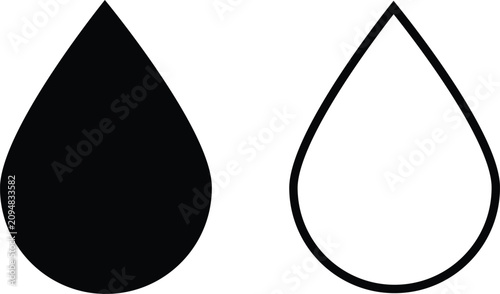 Konstfotografi Water drop shape icon set