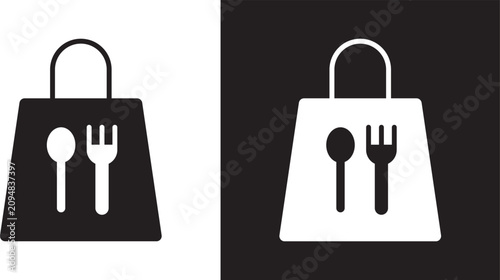Fotografie Take away food icon