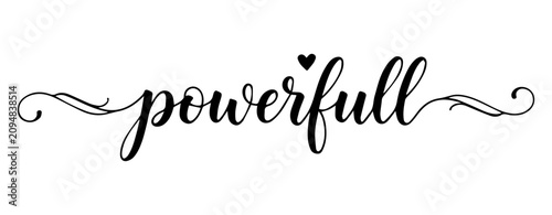 Tableau sur toile powerfull vector text style