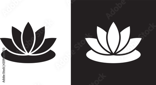 Принти на полотні Water lily icon