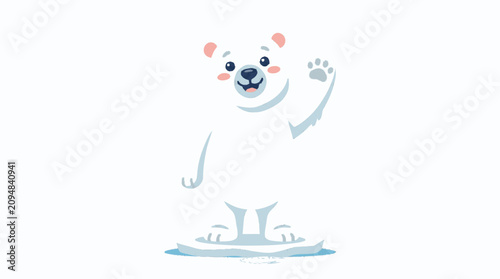 Bild auf Leinwand Sketchy flat textured illustration of a whimsical abstract creature wi