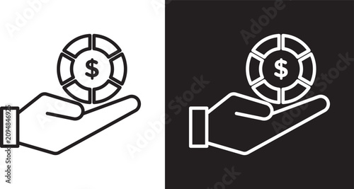 Cuadro en lienzo Contribution icon