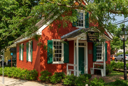 Historic Clara Barton Schoolhouse in Bordentown, New Jersey, associated with Clara Barton's early career as a teacher.