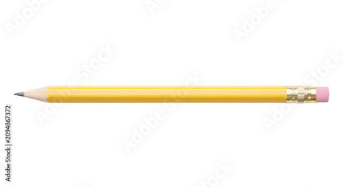 Tableau sur toile Classic yellow pencil with pink eraser tip