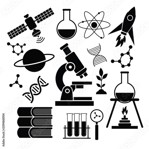 Science instruments vector illustration