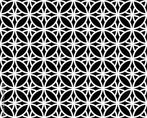 Stylish monochrome background design. Repeating elements of stylish ornament, seamless pattern