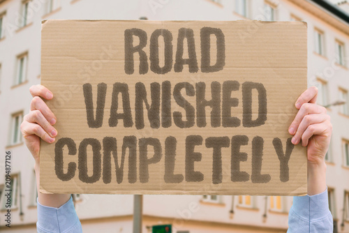 Foto "Road Vanished Completely" A once-mapped lane disappeared entirely