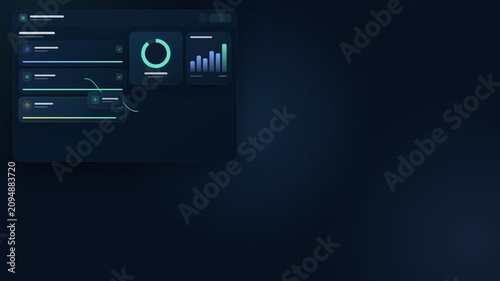 Futuristic UI Dashboard Animation