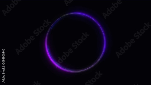 Purple glowing circular light effect abstract animation
